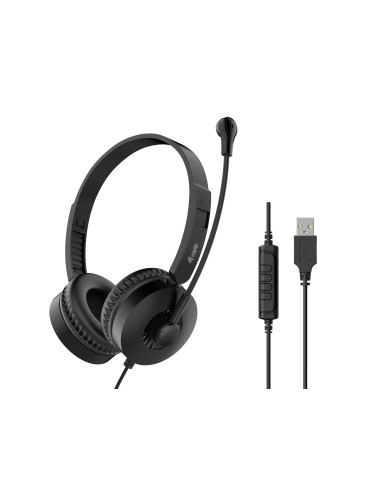 Equip 245301 auricular y casco Auriculares Alámbrico Diadema Llamadas Música Negro