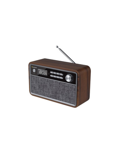 Sunstech RPBT500 Portátil Digital Negro, Madera