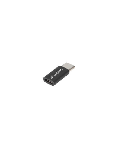 Lanberg AD-UC-UM-02 cambiador de género para cable USB 2.0 Type C Micro-USB 2.0 Type B Negro