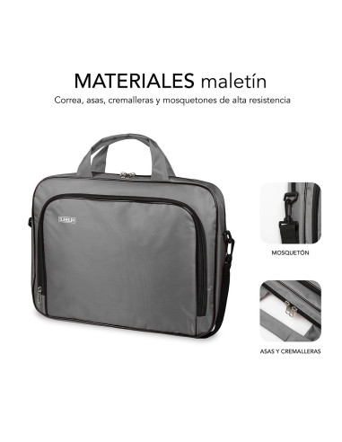 SUBBLIM Maletín Ordenador Oxford Laptop Bag 15,4-16" Grey