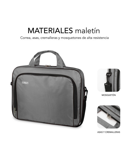 SUBBLIM Maletín Ordenador Oxford Laptop Bag 15,4-16" Grey