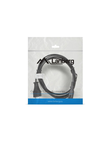 Lanberg CA-C7CA-10CC-0018-BK cable de transmisión Negro 1,8 m C7 acoplador CEE7 16