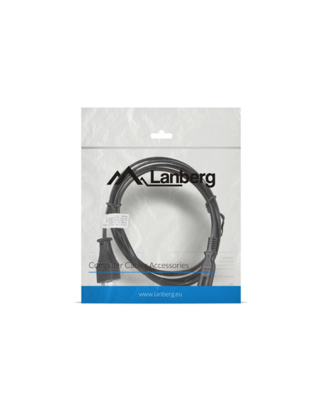 Lanberg CA-C7CA-10CC-0018-BK cable de transmisión Negro 1,8 m C7 acoplador CEE7 16