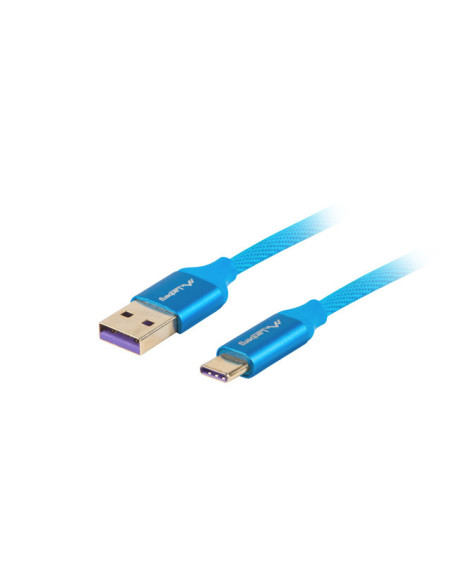 Lanberg CA-USBO-21CU-0010-BL cable USB USB 2.0 1 m USB A USB C Azul