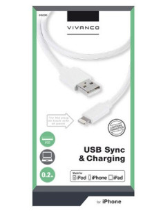 Vivanco 36298 cable de conector Lightning 0,2 m Blanco 2