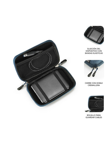 SUBBLIM Funda Disco Duro HDD Business Case 2,5" Dark Blue