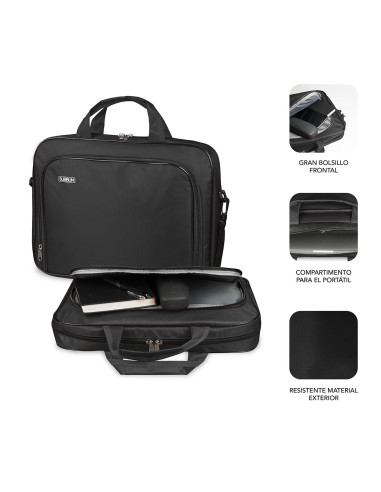 SUBBLIM Maletín Ordenador Oxford Laptop Bag 11-12,5" Black