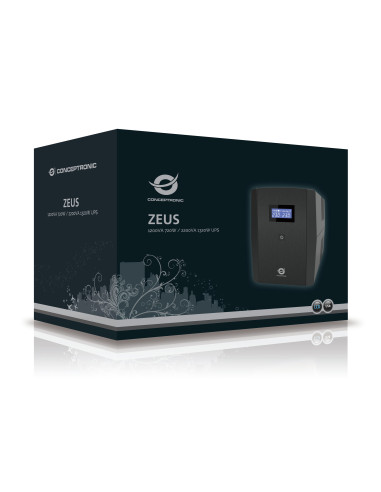 Conceptronic ZEUS04EM sistema de alimentación ininterrumpida (UPS) Línea interactiva 2,2 kVA 1320 W 5 salidas AC
