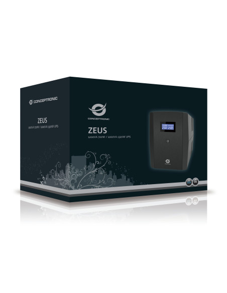 Conceptronic ZEUS04EM sistema de alimentación ininterrumpida (UPS) Línea interactiva 2,2 kVA 1320 W 5 salidas AC