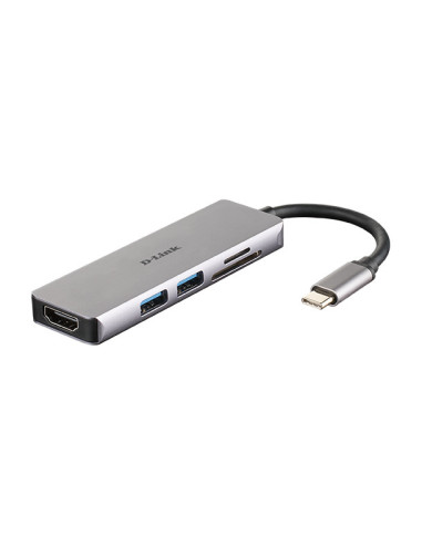 D-Link DUB-M530 base para portátil y replicador de puertos Alámbrico USB 3.2 Gen 1 (3.1 Gen 1) Type-C Aluminio