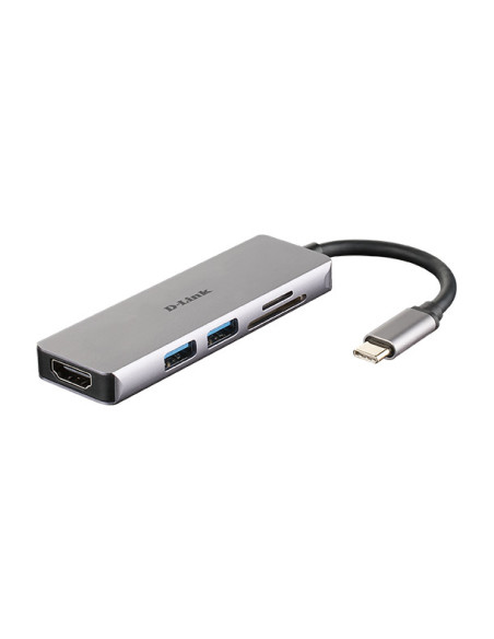 D-Link DUB-M530 base para portátil y replicador de puertos Alámbrico USB 3.2 Gen 1 (3.1 Gen 1) Type-C Aluminio