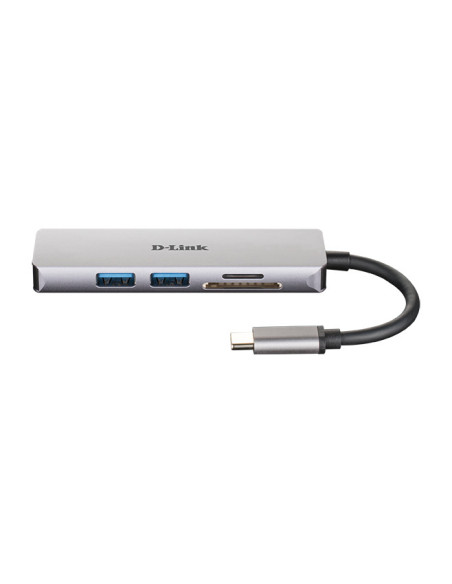 D-Link DUB-M530 base para portátil y replicador de puertos Alámbrico USB 3.2 Gen 1 (3.1 Gen 1) Type-C Aluminio