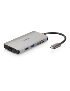 D-Link DUB-M810 base para portátil y replicador de puertos Alámbrico USB 3.2 Gen 1 (3.1 Gen 1) Type-C Aluminio 2
