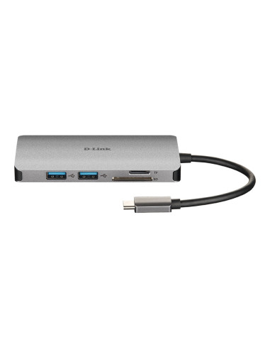 D-Link DUB-M810 base para portátil y replicador de puertos Alámbrico USB 3.2 Gen 1 (3.1 Gen 1) Type-C Aluminio