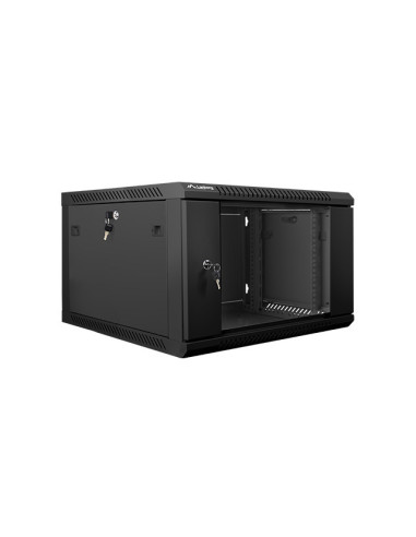 Lanberg WF01-6606-10B armario rack 6U Bastidor de pared Negro