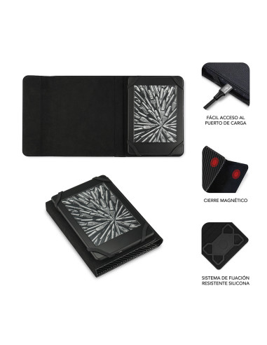 SUBBLIM Funda Libro Electrónico Clever Ebook Case 6" Black