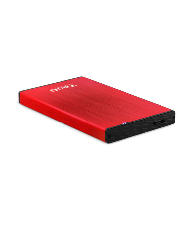 TooQ TQE-2527R caja para disco duro externo Caja de disco duro (HDD) Negro, Rojo 2.5"