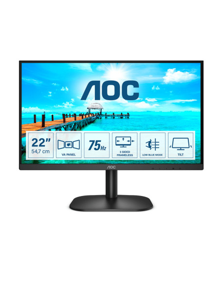 AOC B2 22B2H pantalla para PC 54,6 cm (21.5") 1920 x 1080 Pixeles Full HD LED Negro