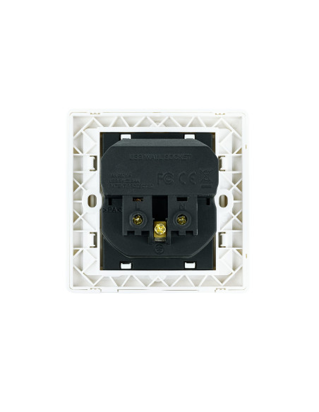 Nanocable Base de enchufe de pared tipo schuko con 2 tomas USB Max. 2.4A, blanca