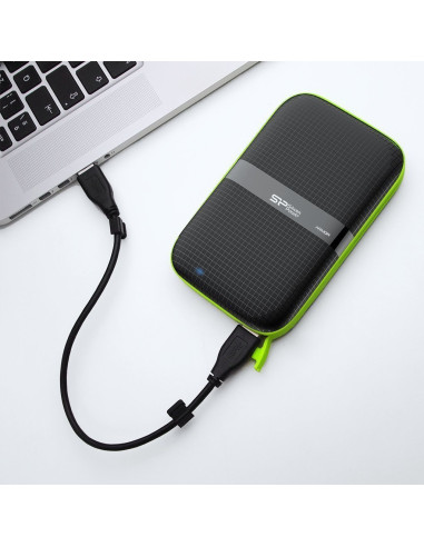 Silicon Power Armor A60 disco duro externo 4 TB 2.5" Micro-USB B 3.2 Gen 1 (3.1 Gen 1) Negro, Verde