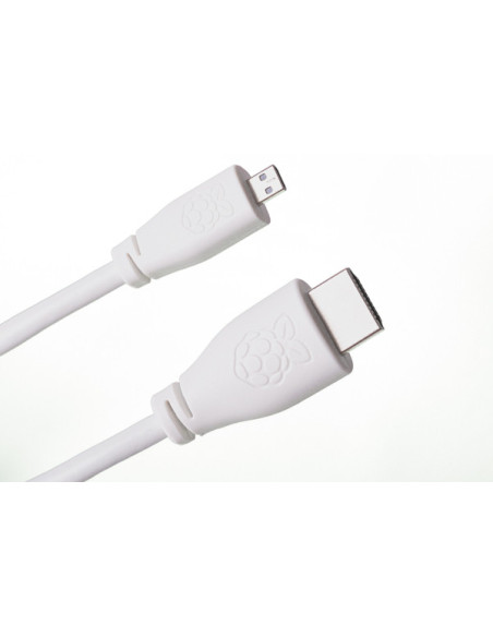 Raspberry Pi T7689AX cable HDMI 1 m HDMI tipo A (Estándar) HDMI tipo D (Micro) Blanco