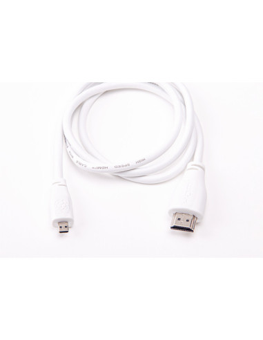 Raspberry Pi T7689AX cable HDMI 1 m HDMI tipo A (Estándar) HDMI tipo D (Micro) Blanco