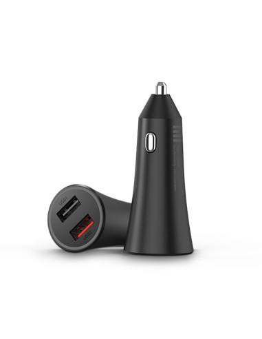Xiaomi Mi 37W Dual-Port Car Charger Universal Negro Encendedor de cigarrillos Auto