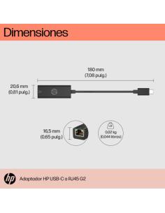 HP Adaptador USB-C a RJ45 G2 2