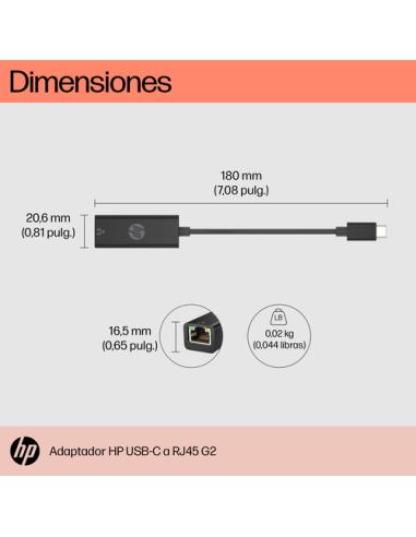 HP Adaptador USB-C a RJ45 G2