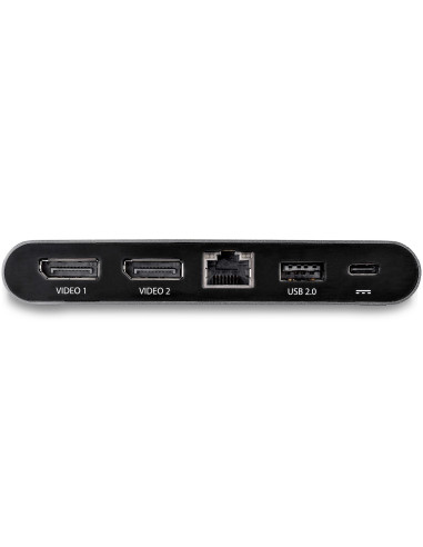 StarTech.com Docking Station USB C para 2 Monitores DisplayPort 4K - con Entrega de Potencia de 100W Passthrough - GbE - Hub
