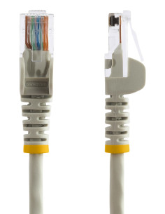 StarTech.com Cable de 2m Gris de Red Fast Ethernet Cat5e RJ45 sin Enganche - Cable Patch Snagless 2