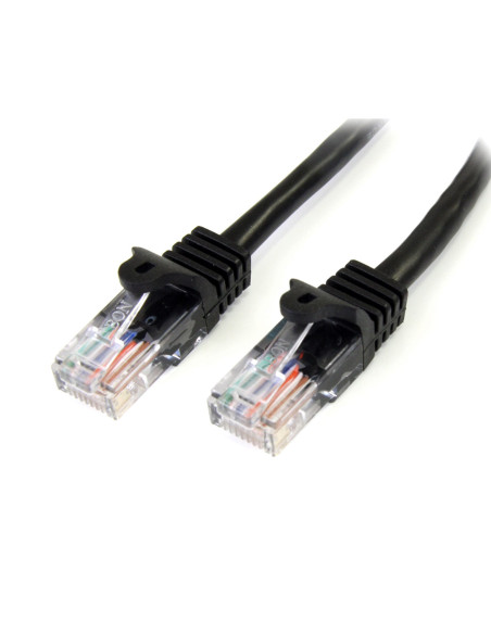 StarTech.com Cable de 3m Negro de Red Fast Ethernet Cat5e RJ45 sin Enganche - Cable Patch Snagless