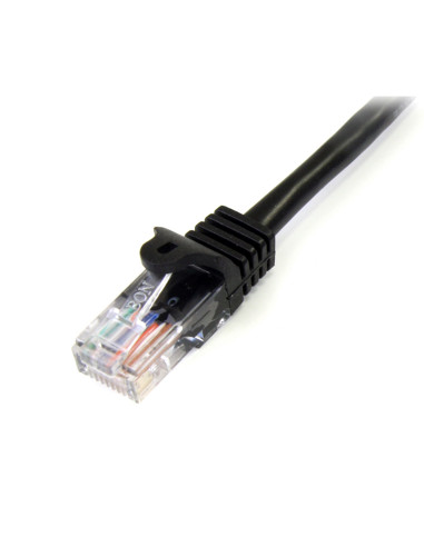 StarTech.com Cable de 3m Negro de Red Fast Ethernet Cat5e RJ45 sin Enganche - Cable Patch Snagless