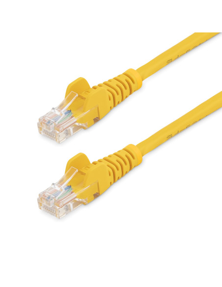 StarTech.com Cable de Red de 0,5m Amarillo Cat5e Ethernet RJ45 sin Enganches