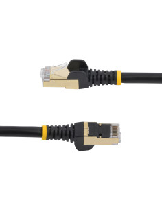 StarTech.com Cable de 1,5m de Red Ethernet Cat6a Negro sin Enganches con Alambre de Cobre 2