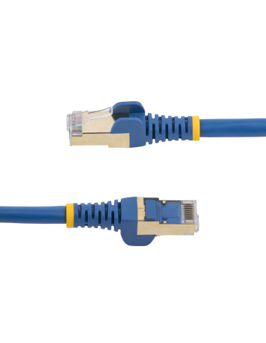 StarTech.com Cable de 1,5m de Red Ethernet Cat6a Azul sin Enganches con Alambre de Cobre