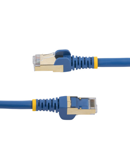 StarTech.com Cable de 1,5m de Red Ethernet Cat6a Azul sin Enganches con Alambre de Cobre