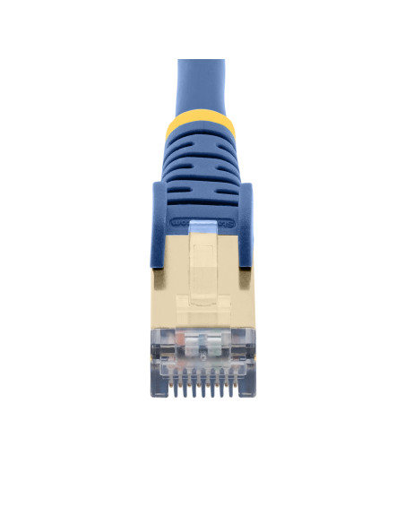 StarTech.com Cable de 1m de Red Ethernet RJ45 Cat6a Blindado STP - Cable sin Enganche Snagless - Azul