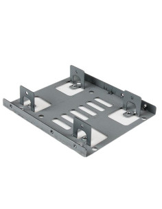 StarTech.com Bracket Adaptador Bandeja de Montaje 2 Unidades de Disco Duro HDD de 2,5" a Bahía de 3,5 Pulgadas 2
