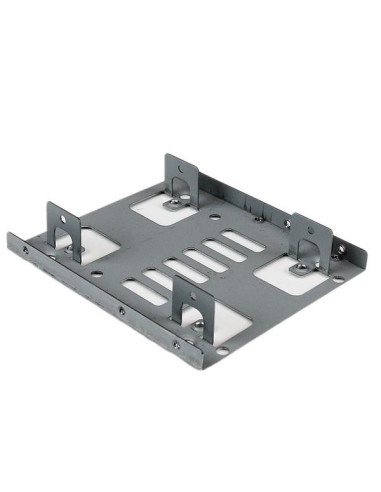 StarTech.com Bracket Adaptador Bandeja de Montaje 2 Unidades de Disco Duro HDD de 2,5" a Bahía de 3,5 Pulgadas