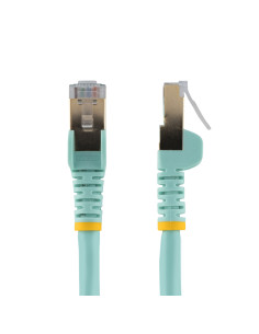 StarTech.com Cable de 0,5m de Red Ethernet RJ45 Cat6a Blindado STP - Cable sin Enganche Snagless - Aguamarina 2