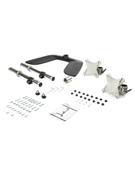 StarTech.com Soporte VESA para 2 Monitores de hasta 27" - Base para Monitor Ergonómica de Sobremesa - de Montaje para 2