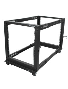StarTech.com Rack 12U Móvil de Marco Abierto de 4 Columnas para Servidores - Rack de Cuatro Columnas de 19 Pulgadas para Equipo