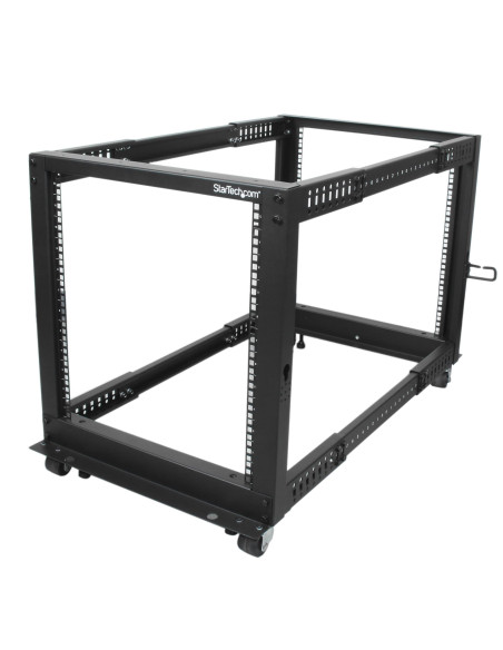 StarTech.com Rack 12U Móvil de Marco Abierto de 4 Columnas para Servidores - Rack de Cuatro Columnas de 19 Pulgadas para Equipo