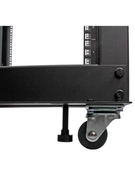 StarTech.com Rack 12U Móvil de Marco Abierto de 4 Columnas para Servidores - Rack de Cuatro Columnas de 19 Pulgadas para Equipo