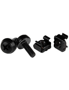 StarTech.com Paquete de 50 Tuercas Enjauladas y Tornillos 10-32 con Arandelas para Armario Rack de Servidores - Equipos de Red