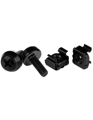 StarTech.com Paquete de 50 Tuercas Enjauladas y Tornillos 10-32 con Arandelas para Armario Rack de Servidores - Equipos de Red