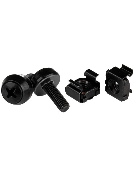StarTech.com Paquete de 50 Tuercas Enjauladas y Tornillos 10-32 con Arandelas para Armario Rack de Servidores - Equipos de Red