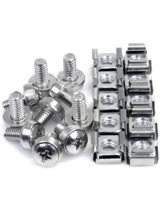 StarTech.com Paquete de 50 Tornillos y Tuercas Enjauladas Cage Nuts M6 2