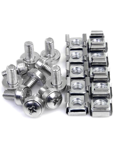 StarTech.com Paquete de 50 Tornillos y Tuercas Enjauladas Cage Nuts M6